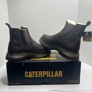 CAT Fairbanks Chelsea Steel Toe Mens 8.5 Work Boots P91224 Brown
